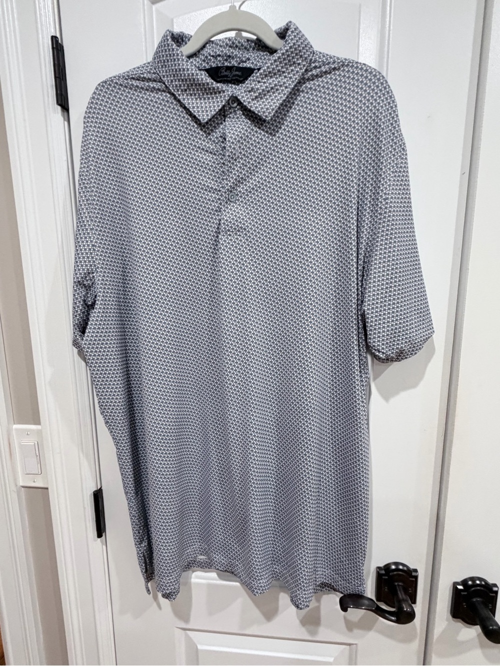 Bobby Jones Men's Light Grey Micro-Pattern Polo